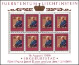 1986  Freimarke: 80. Geburtstag von Fürst Franz...