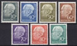 1956  Freimarken: Bundespräsident Theodor Heuss