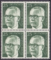 1971  Freimarken: Bundesprsident Gustav Heinemann