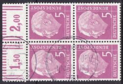 1954  Freimarken: Bundespräsident Theodor Heuss