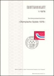 1976  Amtliche Ersttagsblätter im kompl. Jahrgang