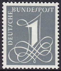 1958  Freimarke: Ziffernzeichnung  Wz. liegend