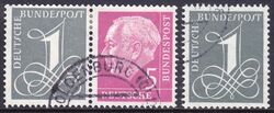 1958  Freimarken: Ziffernzeichnung