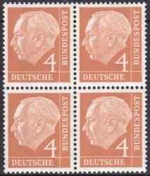1954  Freimarke: Bundespräsident Theodor Heuss
