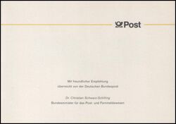1985  Ministerkarte - Internationale Funkausstellung in Berlin