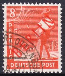 1949  Freimarken: Rotaufdruck  Berlin  08 Pfennig