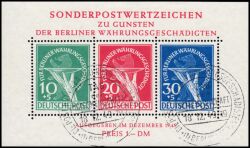 1949  Für Berliner Währungsgeschädigte - Block