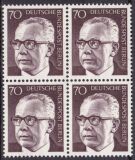 1970  Freimarken: Bundespräsident Gustav Heinemann