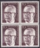 1970  Freimarken: Bundesprsident Gustav Heinemann