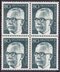 1970  Freimarken: Bundesprsident Gustav Heinemann