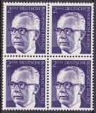 1970  Freimarken: Bundesprsident Gustav Heinemann