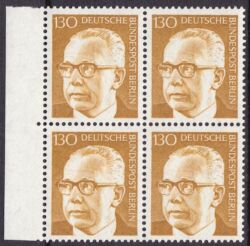 1972  Freimarken: Bundespräsident Gustav Heinemann