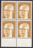 1972  Freimarken: Bundespräsident Gustav Heinemann