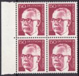 1972  Freimarken: Bundespräsident Gustav Heinemann