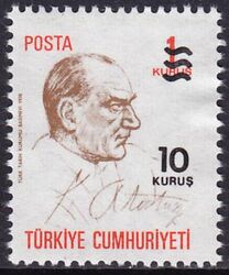 1977  Freimarke: Atatürk mit Aufdruck