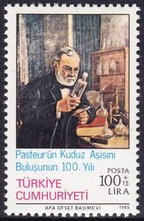 1985  Jahrestag der Entdeckung des Impfstoffes gegen die Tollwut durch Louis Pasteur