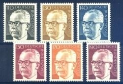 1972  Freimarken: Bundesprsident Gustav Heinemann