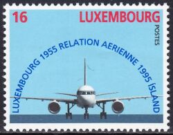 1995  40 Jahre Flugverbindung zwischen Island u. Luxemburg