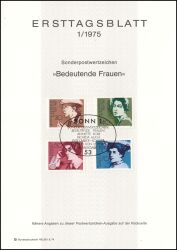 1975  Erstagsblätter BRD - Jahrgang 1975