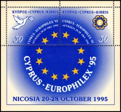 1995  Europische Briefmarkenausstellung CYPRUS-EUROPHILEX `95