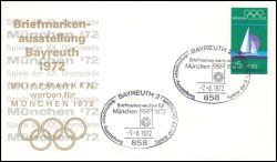 1972  Briefmarken werben fr Mnchen 1972 - Bayreuth