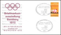 1972  Briefmarken werben für München 1972 - Bamberg