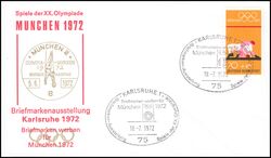 1972  Briefmarken werben für München 1972 - Karlsruhe