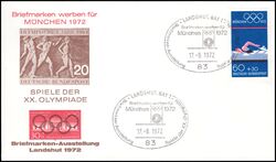 1972  Briefmarken werben für München 1972 - Landshut