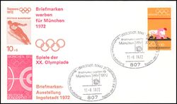 1972  Briefmarken werben für München 1972 - Ingolstadt