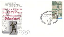 1972  Briefmarken werben für München 1972 - Schweinfurt
