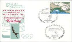 1972  Briefmarken werben für München 1972 - Würzburg