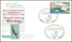 1972  Briefmarken werben fr Mnchen 1972 - Wrzburg