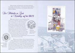 1999  Postamtliches Erinnerungsblatt - Weltausstelung IBRA `99 in Nrnerg
