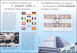 1998  Postamtliches Erinnerungsblatt - Europäische Zentralbank