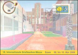 2008  Werbekarte zur Briefmarken-Messe in Essen