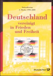 2000  Sonderblatt - 10 Jahre Deutsche Einheit