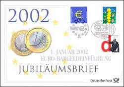 2002  Jubiläumsbrief  - Euro-Einführung