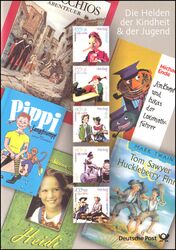2001  Postamtliches Erinnerungsblatt - Figuren aus Kinder- und Jugendbüchern