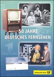 2002  Postamtliches Erinnerungsblatt - 50 Jahre Deutsches Fernsehen