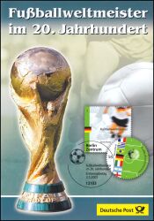 2002  Postamtliches Erinnerungsblatt - Fußballweltmeister im 20. Jahrhundert