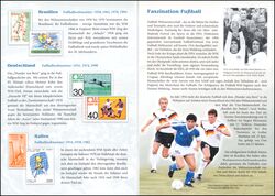 2002  Postamtliches Erinnerungsblatt - Fuballweltmeister im 20. Jahrhundert