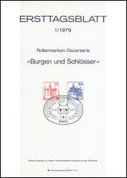 1979  Erstagsblätter BRD - Jahrgang 1979