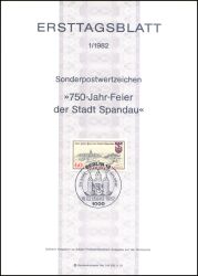 1982  Erstagsblätter Berlin - Jahrgang 1982
