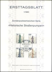 1983  Erstagsblätter Berlin - Jahrgang 1983