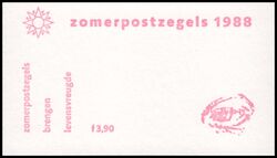 1988  Sommermarken: 150 Jahre Amsterdamer Zoo - Markenheftchen