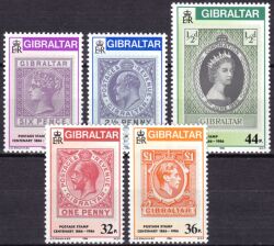 1986  100 Jahre Briefmarken von Gibraltar