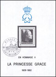 1983  Blockausgabe: Tod von Fürstin Gracia Patricia