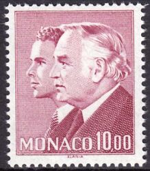 1986  Freimarke: Fürst Rainier III. und Prinz Albert
