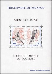 1986  Blockausgabe: Fuball-Weltmeisterschaft in Mexiko