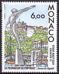 1986  Enthüllung der Statue Olympischer Kunstspringer 